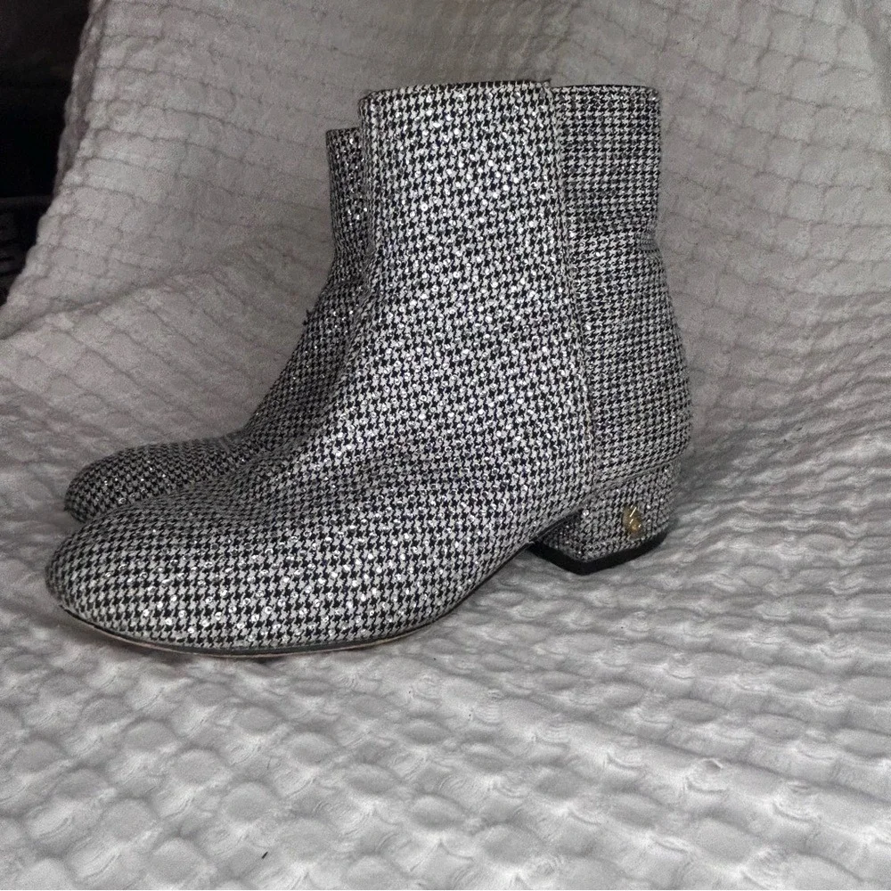 Kurt Geiger London Mini Burlington Girls Houndstooth Ankle Boots Size 13M